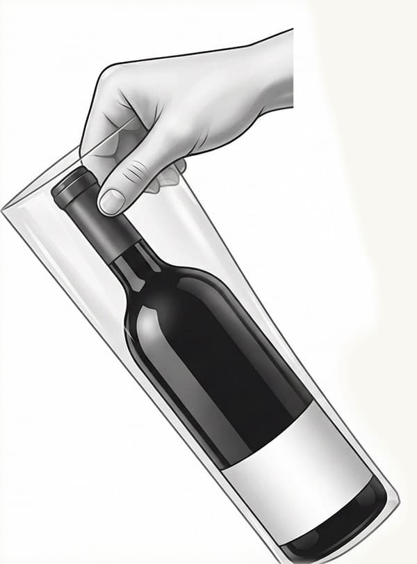 Step 1: Insert bottle into sleeve